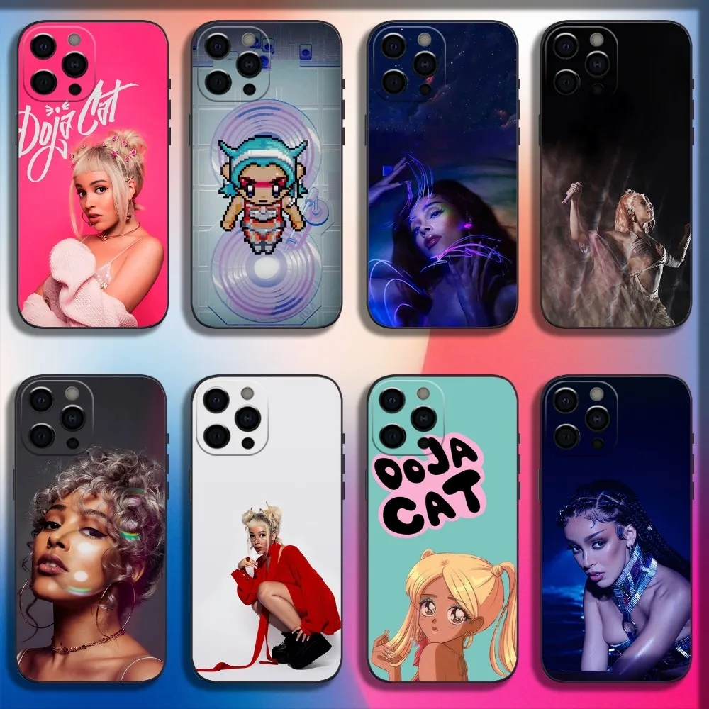 Singer D-Doja Cat Phone Case For iPhone 16,15,14,13,12,11,Pro,X,XS,Max,XR,Plus,Mini Soft Black Cover