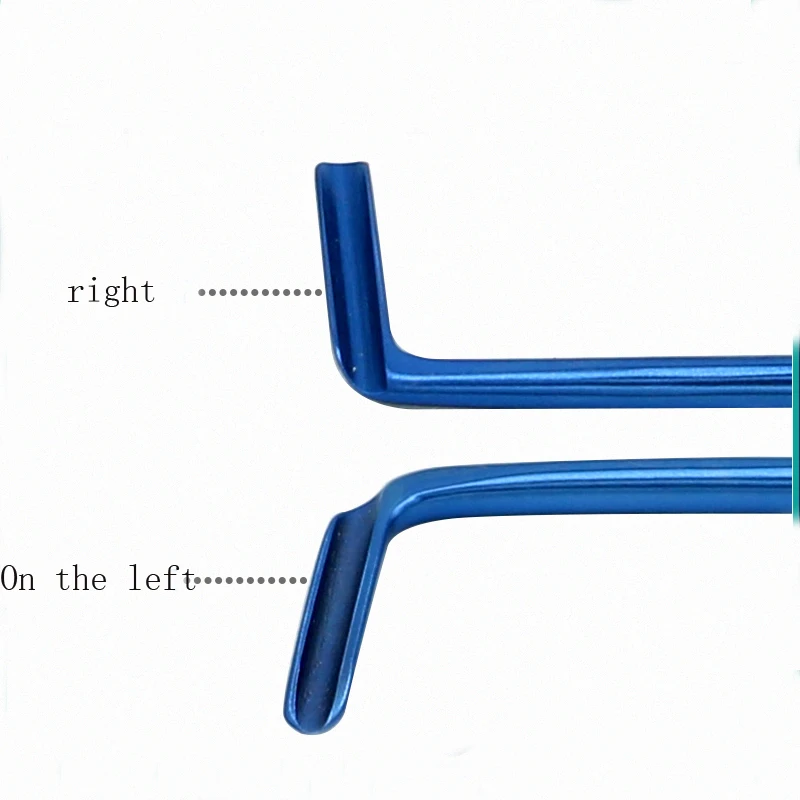 Microinstruments Ophthalmic Strabismus Hook, Eye Retractor com furo sem furo, cabeça redonda