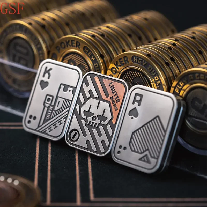 LAUTIE EDC Poker Push Card Pop Lautie Shuffle V2 Poker Fidget Slider Lautie Shuffle Fidget Ak Lautie Acedclautie Fidget Slider