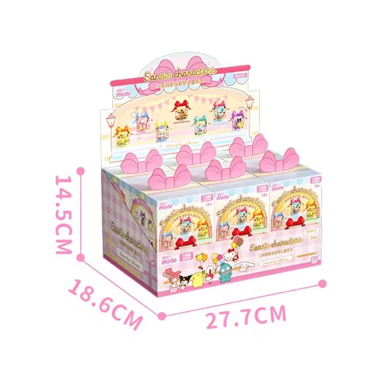 Official AREAX Sanrio Hello Kitty Pompompurin My Melody Sweet Dream Gift Box Blind Bag Mini Blocks Cute Bedroom Ornament Set