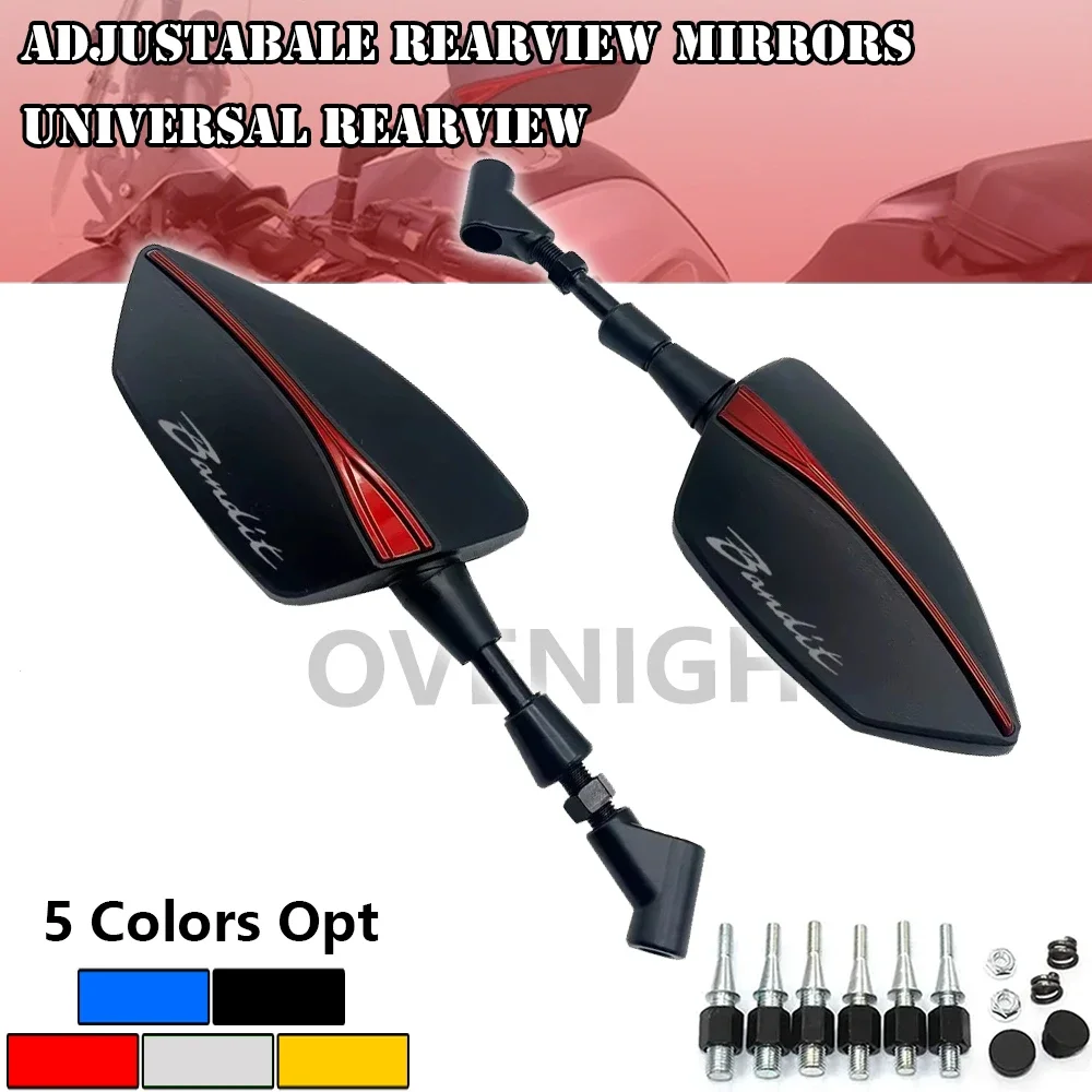 لسوزوكي بانديت GSF 400 600 650 650S 1200 1250 S 600S بانديت شعار قابل للتعديل مرآة الرؤية الخلفية الجانبية مرايا الرؤية الخلفية