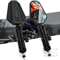 Espejos universales para motocicleta, espejo lateral con manillar plegable ajustable en ángulo, Compatible con Adventure Dirt Street Bike ATV