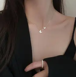 New Arrivals 925 Sterling Silver Butterfly Necklaces Pendant Hot Sale Pure Silver Jewelry for Women
