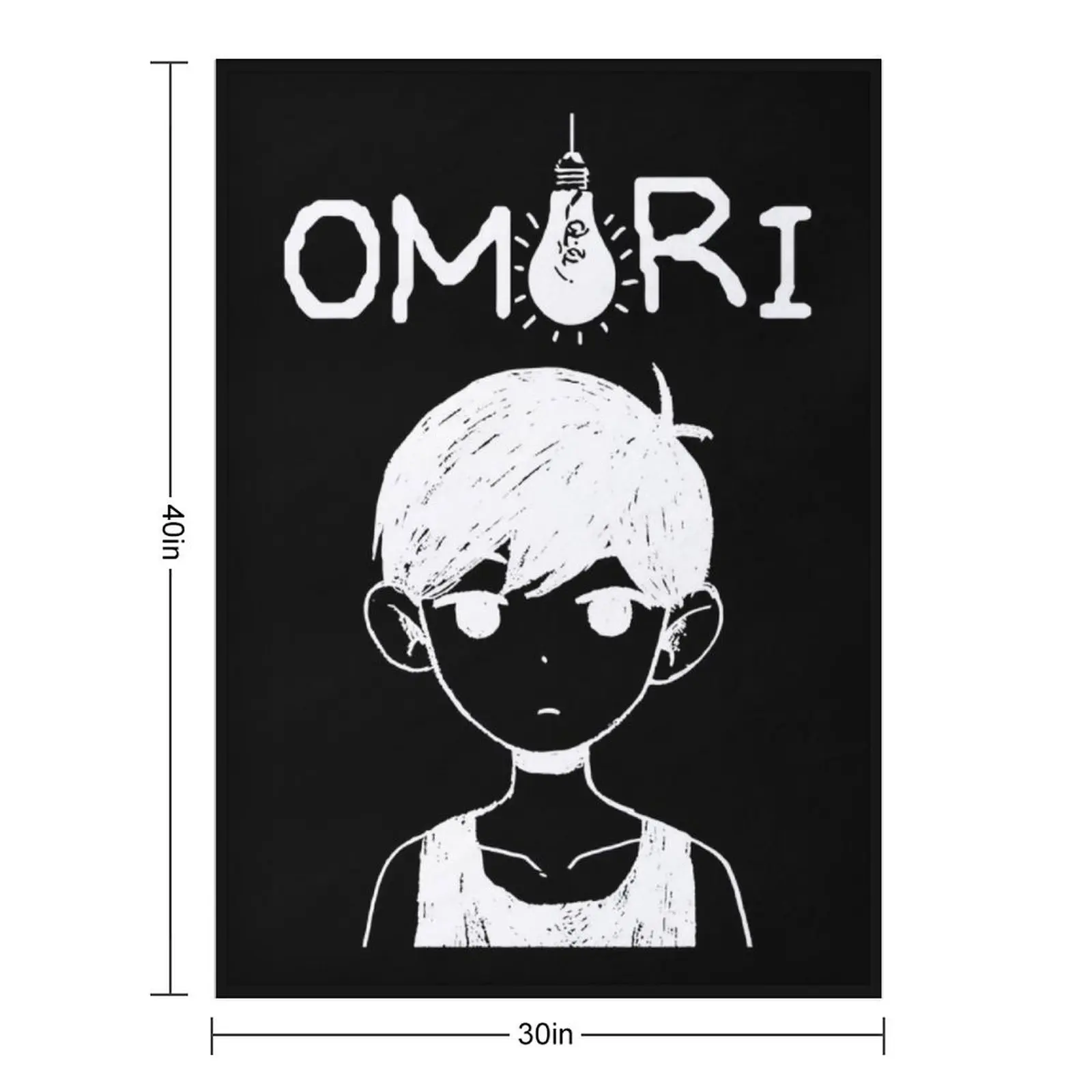 Omori Merch Omori Throw Blanket halloween Hairy Furry Hairys Blankets