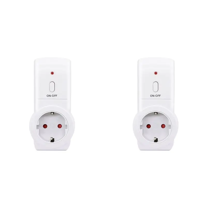Exquisite-2X Wireless Remote Control Smart Timer Socket Switch 220V Wall 433Mhz Programmable Electrical Outlet Switch EU Plug