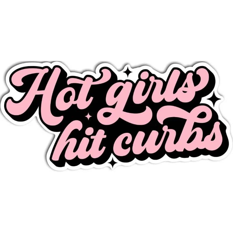 |   ملصق سيارة Hot Girls Hit Curbs - ملصق فتاة ساخن مضحك لمشاعر مرحة للسيارات والشاحنات والخوذات 15 سم PVC KK