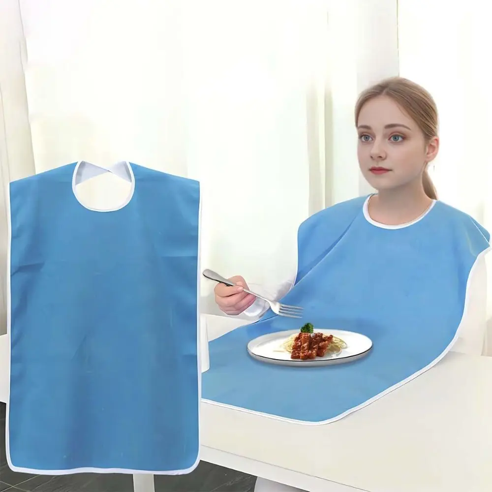 Adjustable Adult Bibs Washable Anti-oil Senior Citizens Bibs Thicked Stain Resistant Elderly Bib a Mess-Free Diet