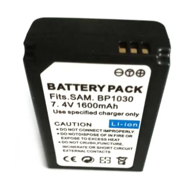 7.4V 1600mAh BP-1030 BP1030 Camera Battery For Samsung BP1130 BP-1130 NX200 NX210 NX300 NX500 NX1000 NX1100 NX2000 NX-300M