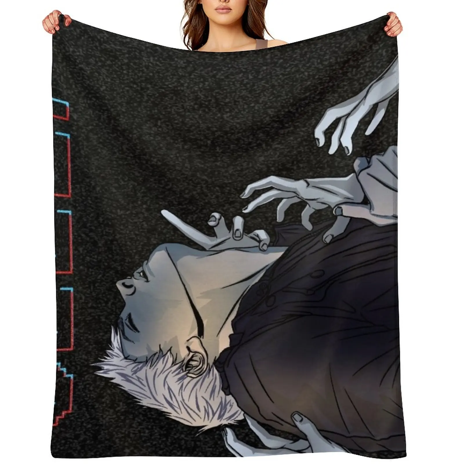 

It Feels As If Somebody Was Gripping My Throat Throw Blanket Loose Luxury Throw Bed covers Hairys Blankets