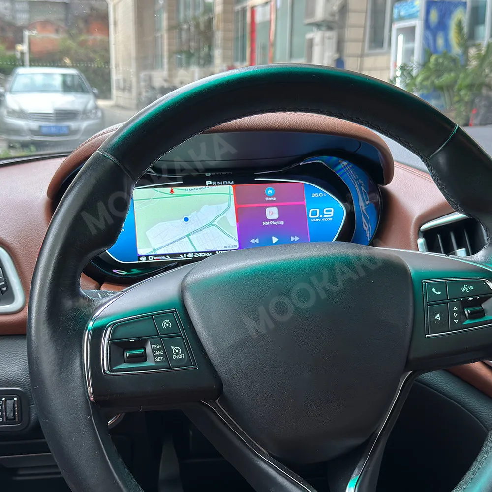 12.3 "شاشة لينكس سيارة LCD مقاييس أداة العنقودية الرقمية قمرة القيادة الافتراضية لمازيراتي جيبلي 2014-2023 LCD عداد السرعة داش