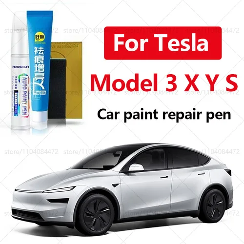 Pluma de reparación de pintura de coche para Tesla Model X Y S 3, accesorios de reparación de arañazos, 4 Uds., llama, rojo, negro, PBSB, perla, blanco, azul, PPSB