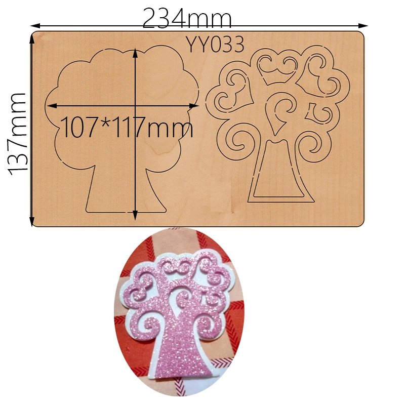 

The big tree knife die YY033 is suitable for the new cutting and wooden die of common cutting machines in the market