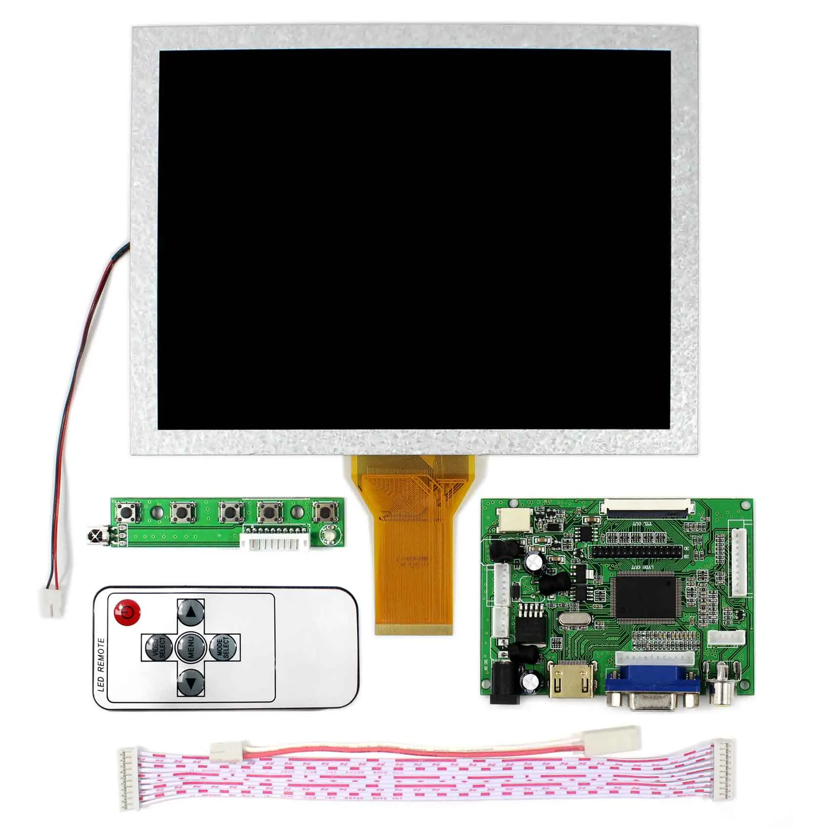 VSDISPLAY Flight Simulator Game LCD Screen 8inch 800X600 4:3 EJ080NA-05A for Thrustmaster Cougar MFD ,As MFD Screens For DCS&BMS