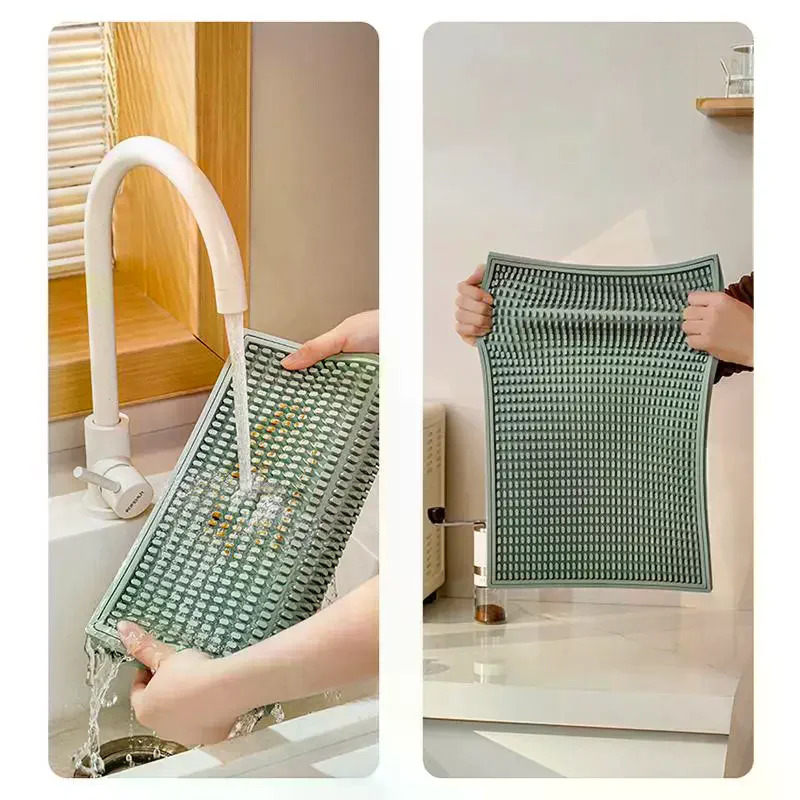 

Silicone Bar Mat Non Slip Heat Resistant Draining Pad for Bartender Home Bar Coffee Shop Kitchen Counter