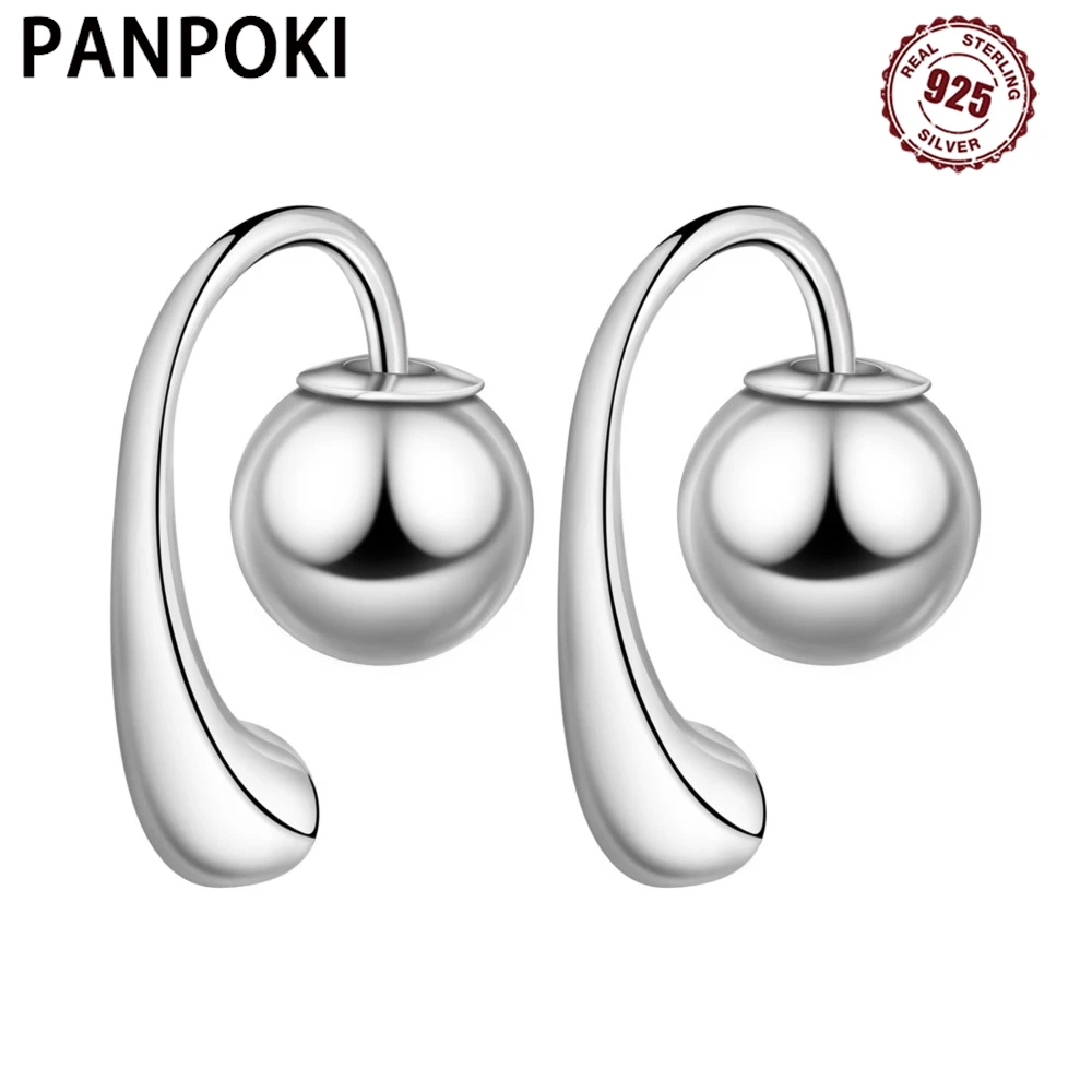 

925 Sterling Silver Water Droplet Earrings Jewelry Versatile Hoop Earrings For Women Jewelry Fine Birthday Party Gifts