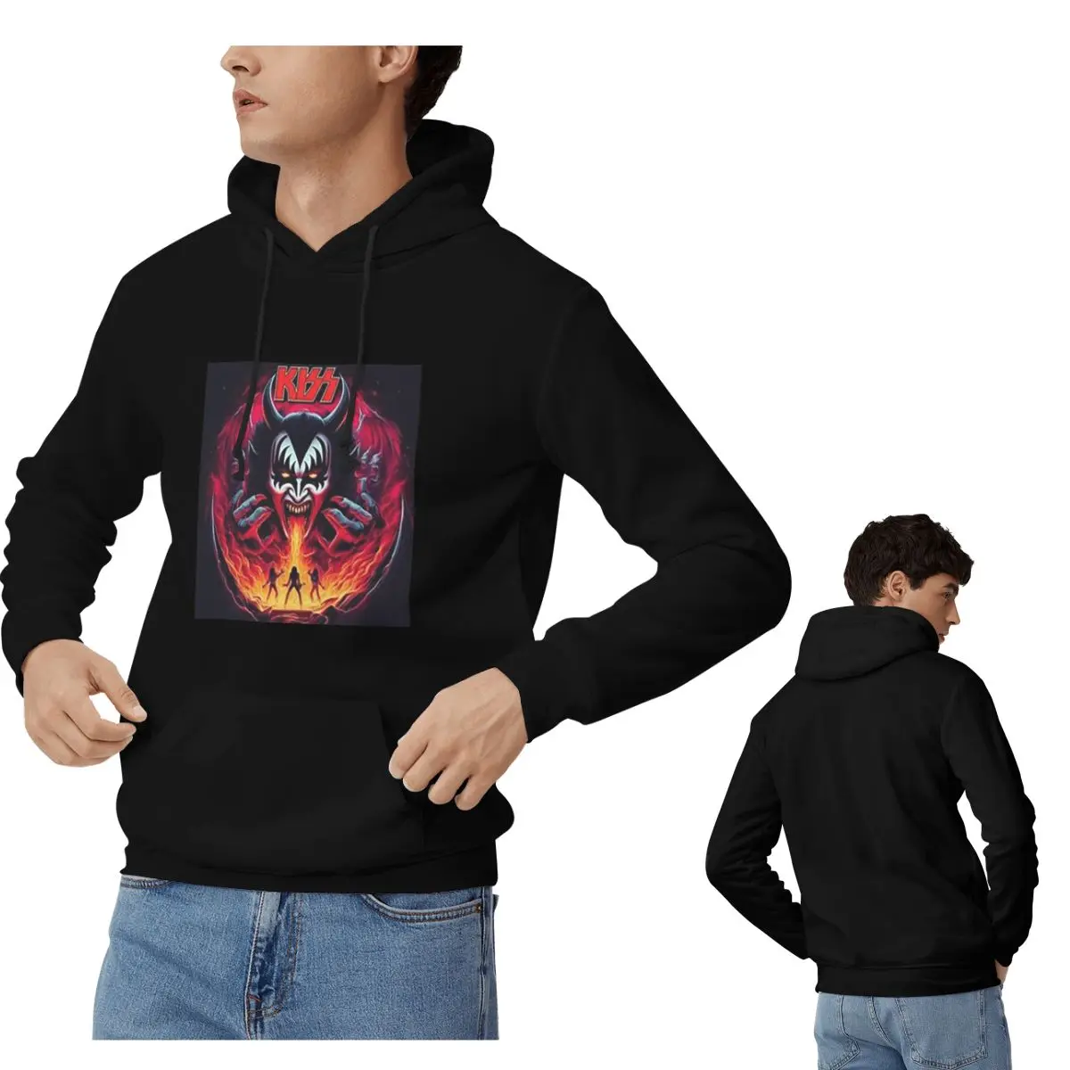 

KISS The Band Demon Red Rock Music толстовки для мужчин и женщин повседневные пуловеры толстовки хип-хоп одежда с длинными рукавами осень-зима