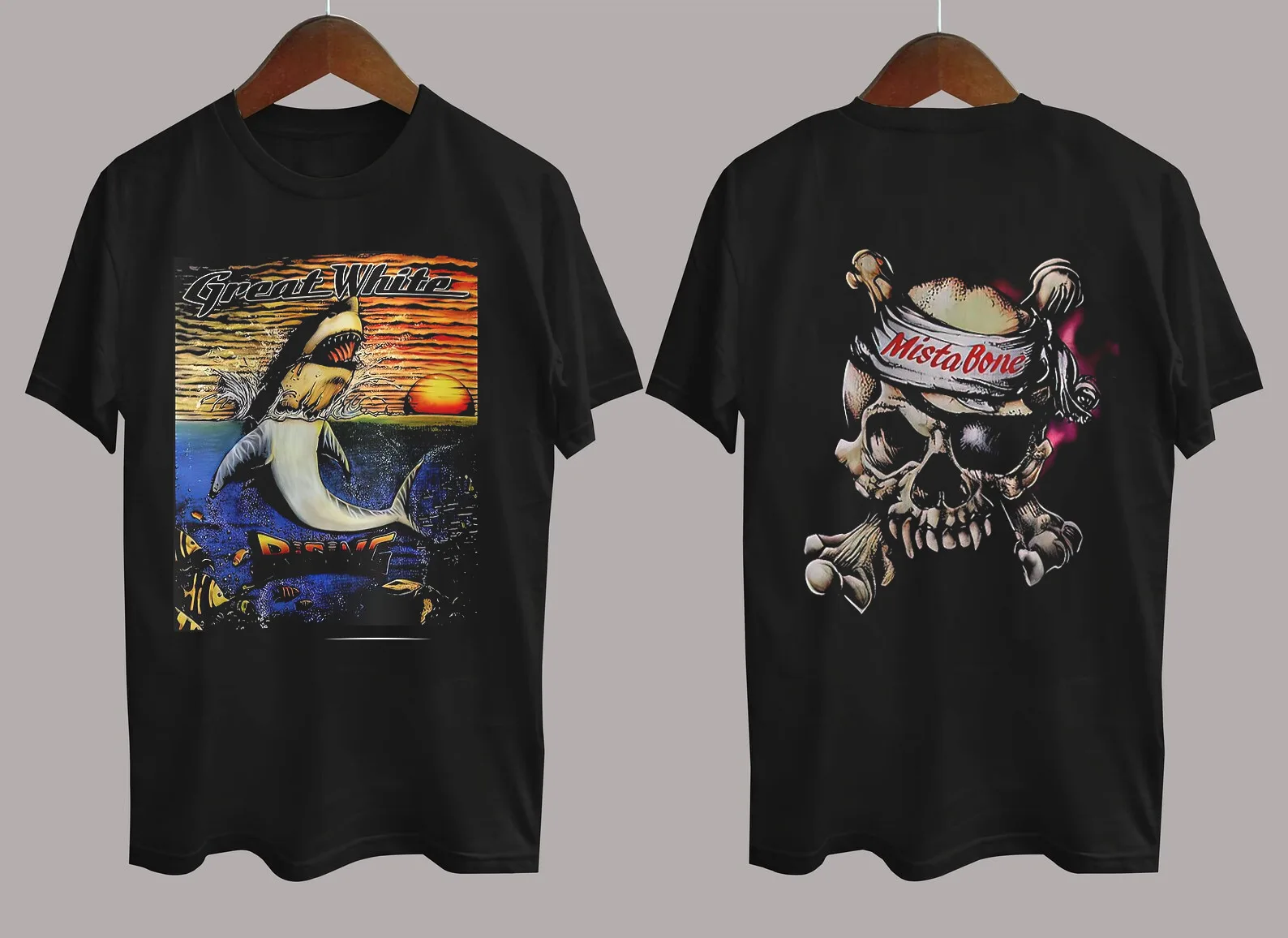 

Best Of Great White Band Cotton Black All Size Unisex 2 Sides Shirt AA1339
