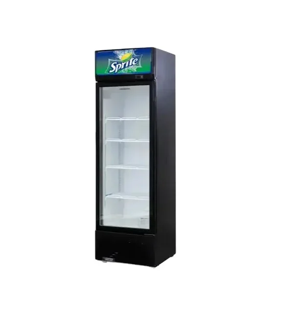 Supermarket Commercial Single Door Cold Drink Freezer Beer Cooler Glass Door Refrigerator Display Fridge Beverage Cooler