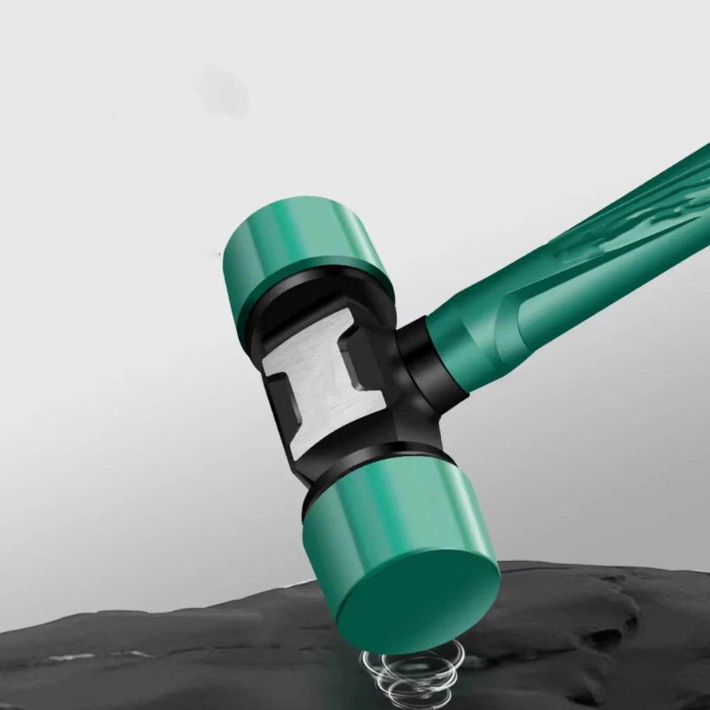 Industrial Rubber Mallet with Ductile Iron Head and High Strength Fiber Handle for Woodworking and For Camping