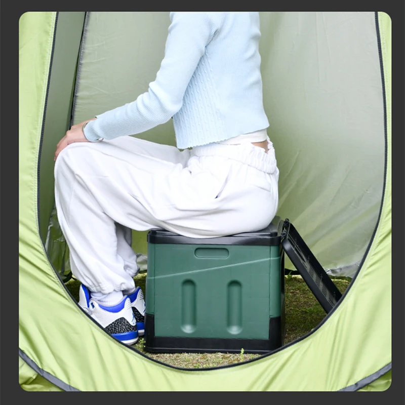 WETIPS Travel Foldable Portable Camping Toilet PP Material Tool-Free Assembly Camping CarOutdoor Foldable Portable Toilet Seat