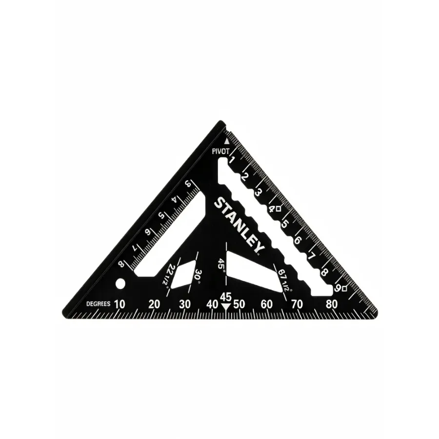 STANLEY STHT46100-0 FATMAX 110mm Aluminium Quick Square Premium Trim Rafter Layout Tool for Carpentry Marking Saw Guide view 4