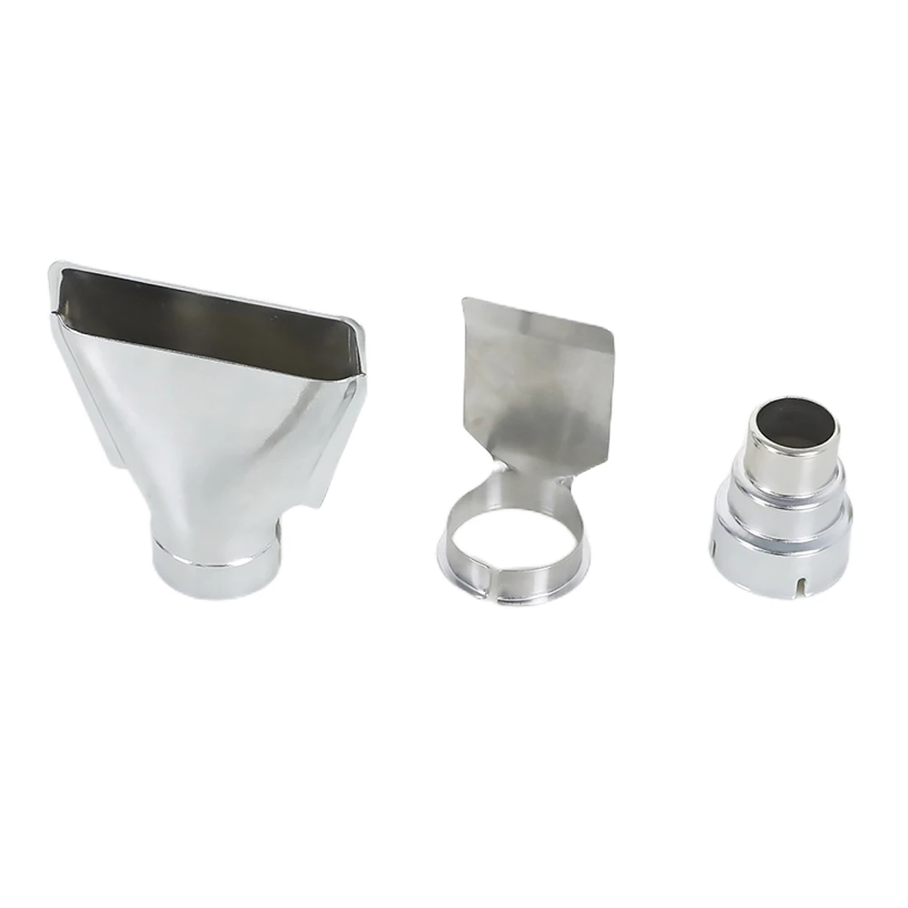 5pcs Hot Air Fan Nozzle Kit 35mm Diameter Heat Gun Nozzle Attachments Stainless Steel for Rework Soldering Station Hot Blower