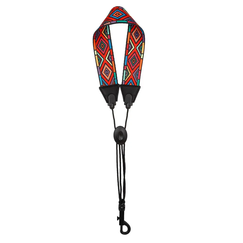 الآلات الموسيقية ساكس حزام الرقبة حزام قابل للتعديل مريح سميك ل ساكس باس الكلارينيت متعدد الألوان لينة مبطن حزام #1