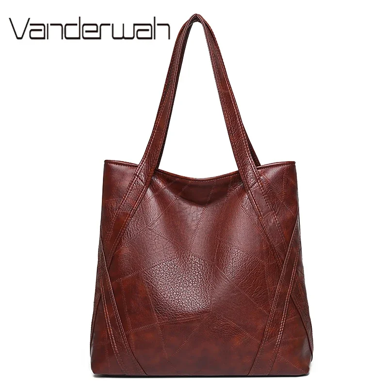 Designer Handbags High Quality Casual Soft Leather Shoulder Bags for Women 2024 New Luxury Large Capacity Female Tote Hand Bag