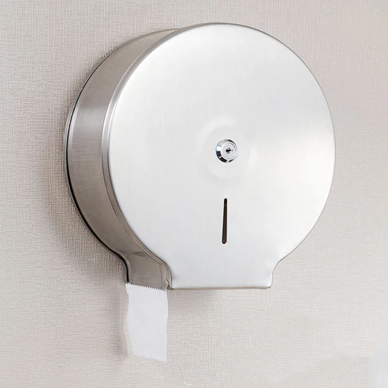 Commercial Bathroom Accessories Wall Mount Stainless Steel Sharp Teeth Jumbo Roll Paper Tissue Box Dispenser For Pubilc Toliet