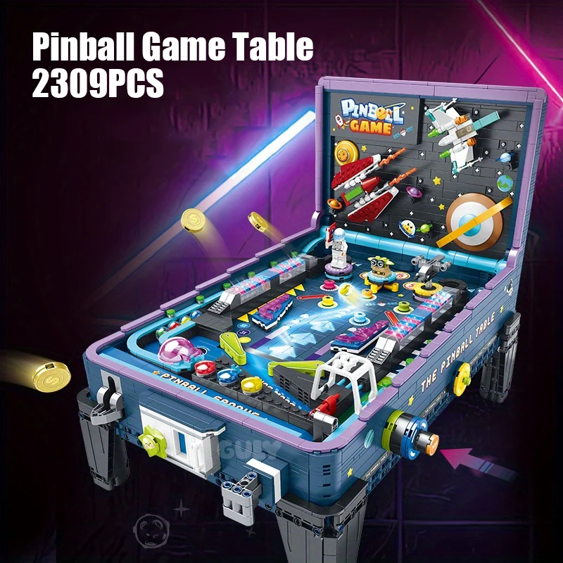 2309PCS Pinball Game Table Building Blocks Toys Sets Assembly Board Games Model Bricks Creative Birthday Gifts For Adult Kids