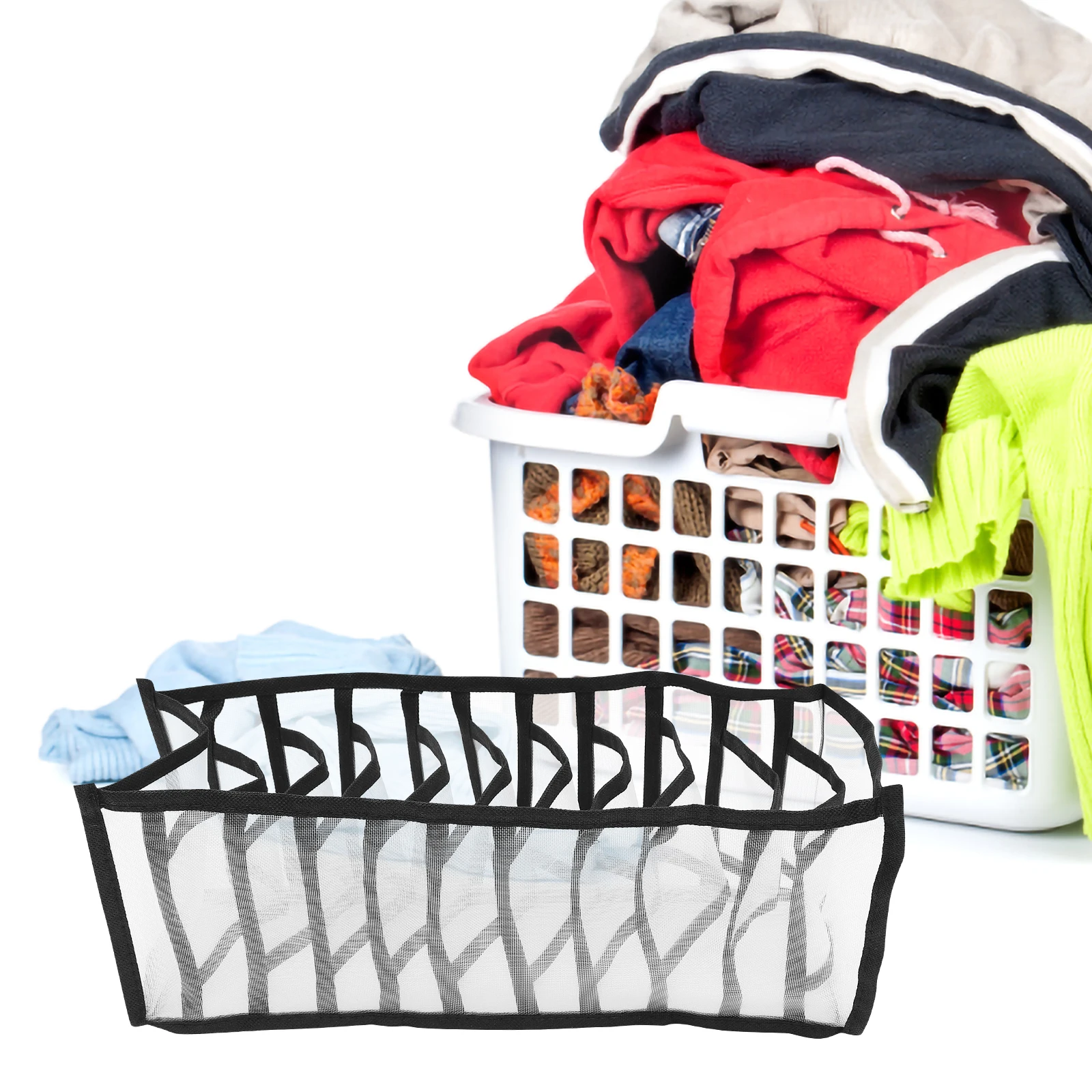 

3pcs Storage Box Foldable Sock Sorting Box Sock Organizer Bra Case Drawer Closet Container Small Lingerie Tray