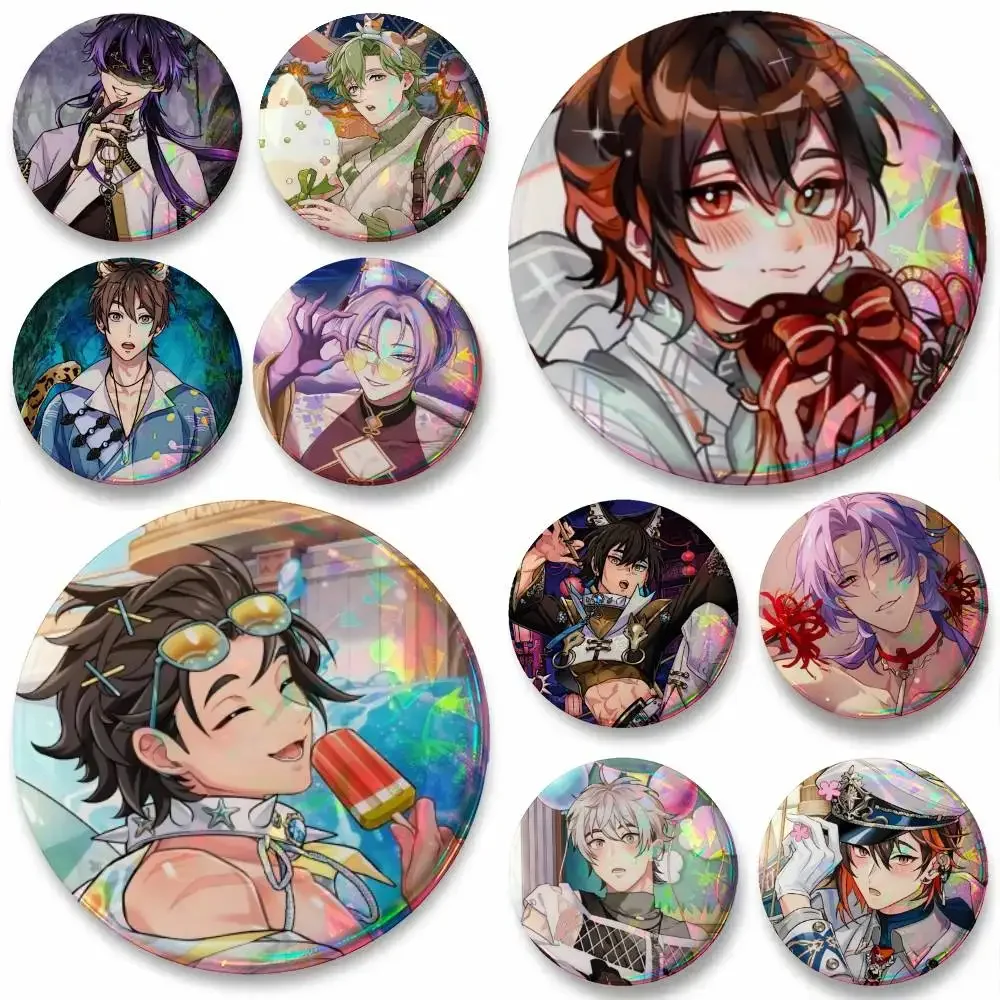 Cool Cartoon Boy Soft Button Pins Quincy Garu Edmond Eiden Olivine Yakumo Kuya Brooch Anime Game NU Badges Bag Clothes Jewlery
