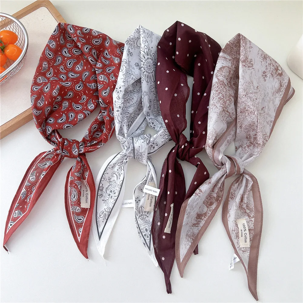 33*108cm Headband Cotton Bandanas Scarf Accessories Handkerchief Neckerchief Hairscarf Hairscarf