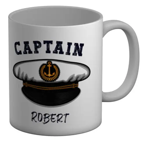 Personalised Captain Mug Sailor Boat Sailing 11oz Cup Gift