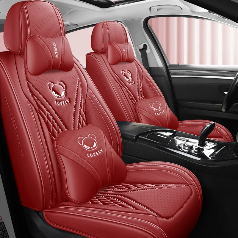 Fully enveloped car leather seat cover comfortable environmental protection four seasons universal five seat universal cushion