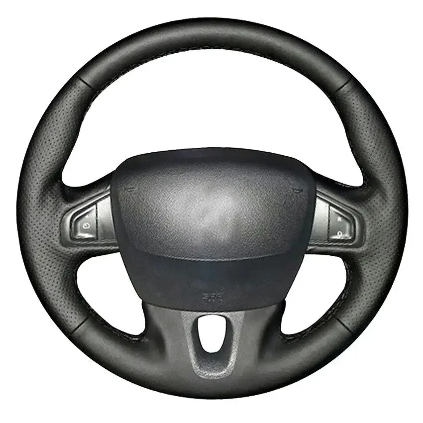 

Индивидуальный противоскользящий дышащий кожаный чехол на руль ручной работы для Renault Scenic Grand Scenic, аксессуары для интерьера автомобиля