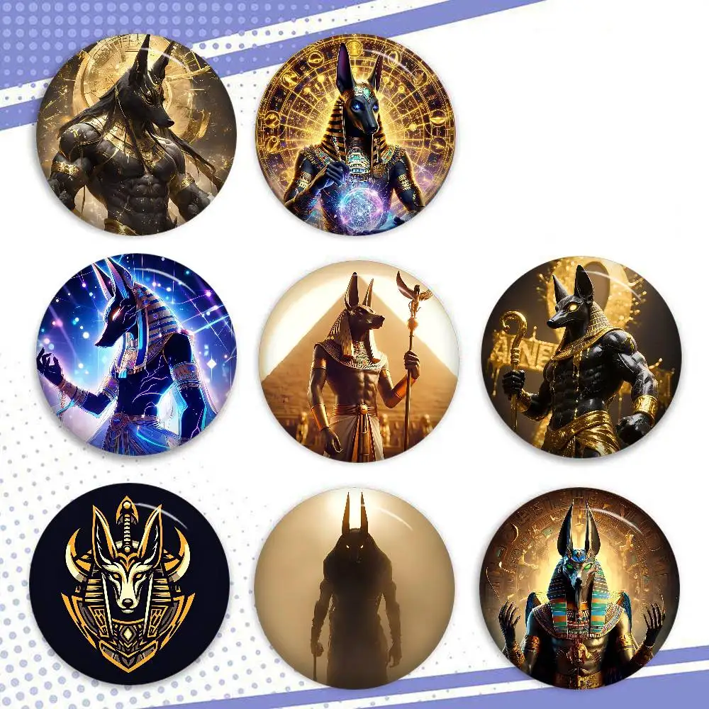Ancient Egypt Anubis Anime Creative Tinplate Soft Button Pins Animal Icon Brooch Lapel Backpack Badge Accessories Pin