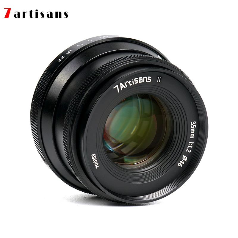 7artisans 7 artesãos 35mm F1.2II Prime Lens para E/Fuji/M43/Canon Eos-m/Nikon Z Mount A6500 A6600 M100 X-S10 DC-S1 EM10III