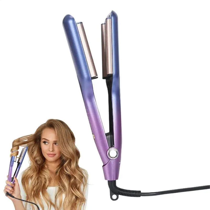 Waver Curling Iron 5 Temp Settings Ceramic Curling Wand Fast Heating Wavy Hair Curler Anti-Scald Hair Tool For All Hair Types