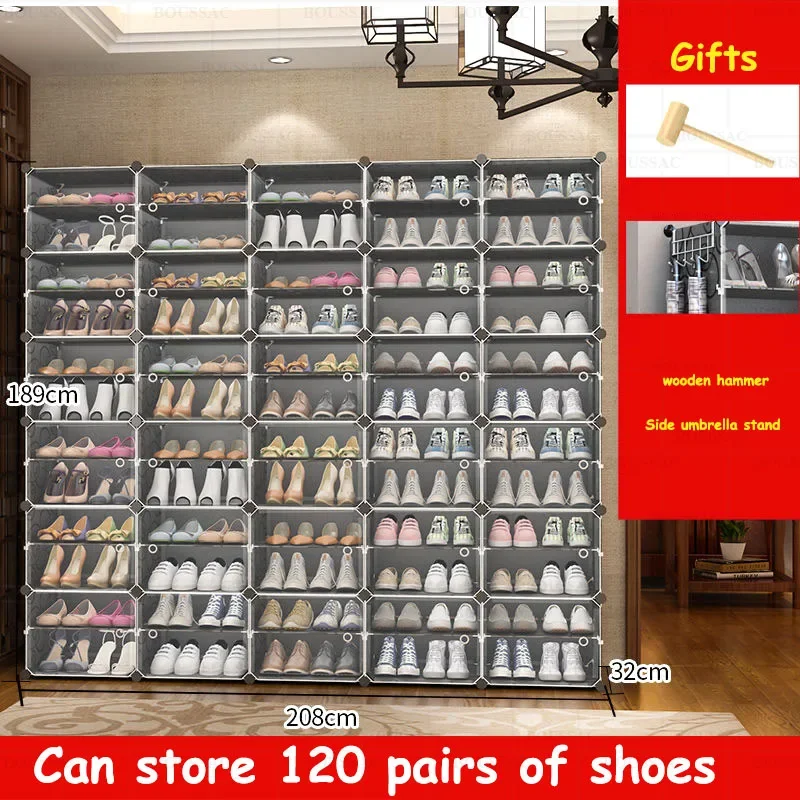 Modular Shoe Rack Large Capacity Shoes Organizer Boots Closet Space-saving Sundries Storage Box Shoe Cabinet Furniture