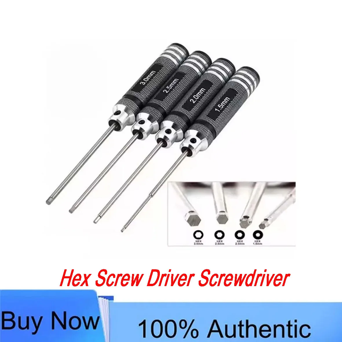 Hex Driver Set 1.5/2.0/2.5/3.0mm - RC Multi-Tool for FPV Drones, Helicopters, Cars & Boats - Repair Kit