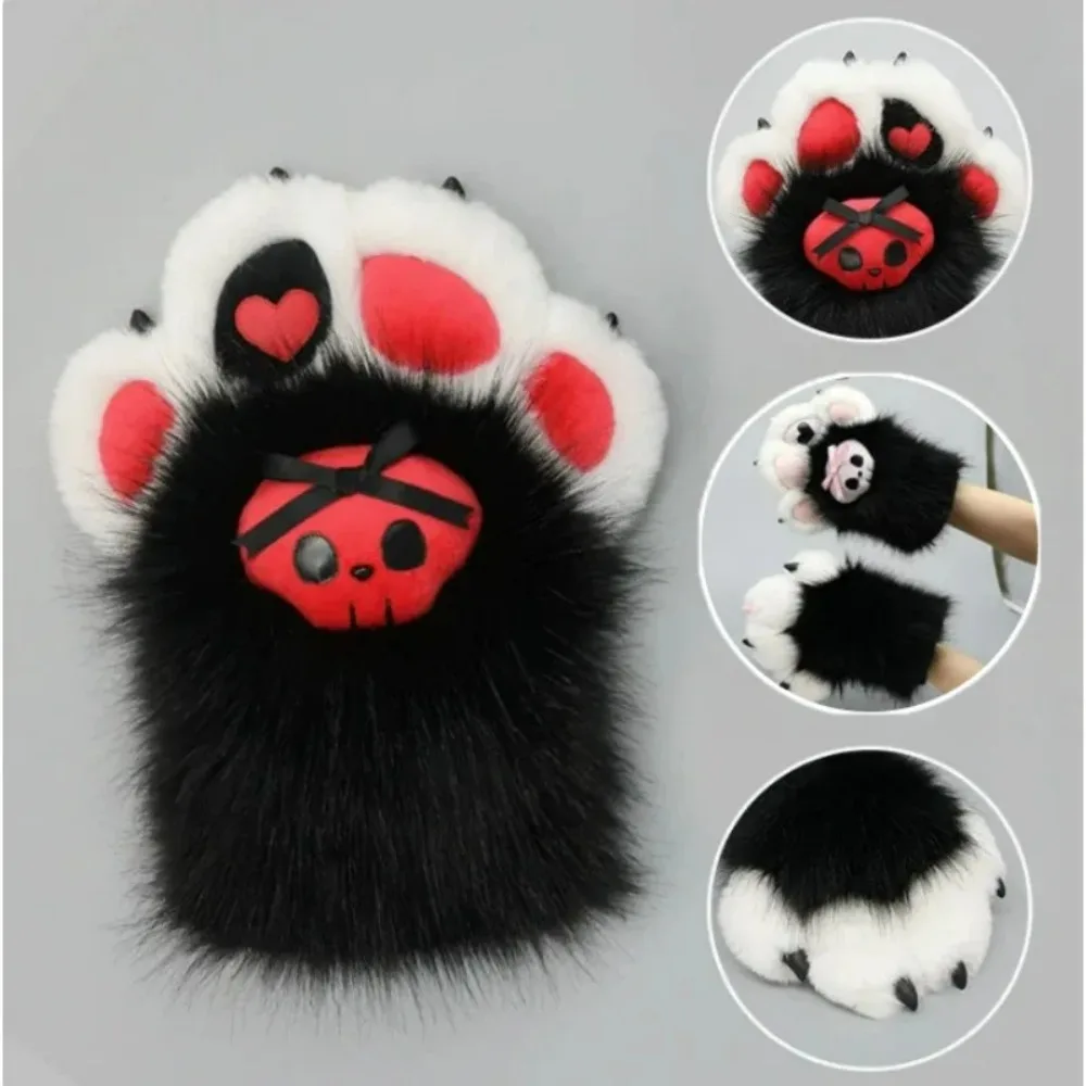 Furry Claw Gloves Cosplay Animal Comic-con Props Fursuit Dog Claw Fashion Woman Man Creative Sweet Cool Role Play Halloween