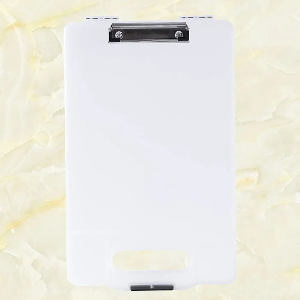 

1Pcs Heavy Duty PP Clipboard Storage Box Large Capacity A4 Paper Organizer with Pen Slot Wall Mount Hole Portable Writing Pad