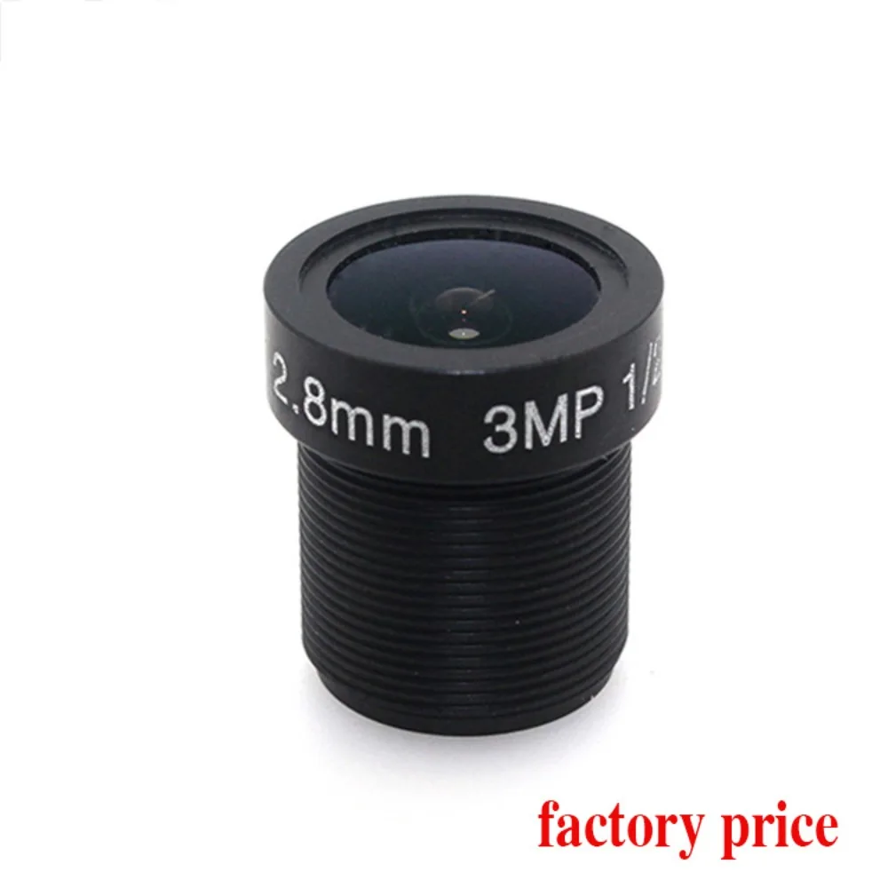 Objectif de caméra de vidéosurveillance 2.8mm, 3MP 1/2.7, 140x112x84, grand angle de vue, carte M12, monture pour caméras IP