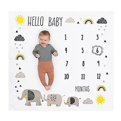 Baby Photography Blanket Props Flannel Baby Milestone Blanket Receving Background Baby Monthly Record Growth Photography Props