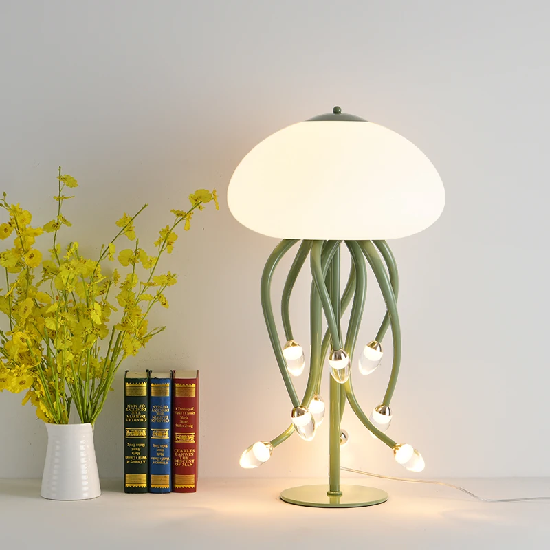 Desk lamp home decoration cordless desk lamp rechargeable mushroom bedside lamp