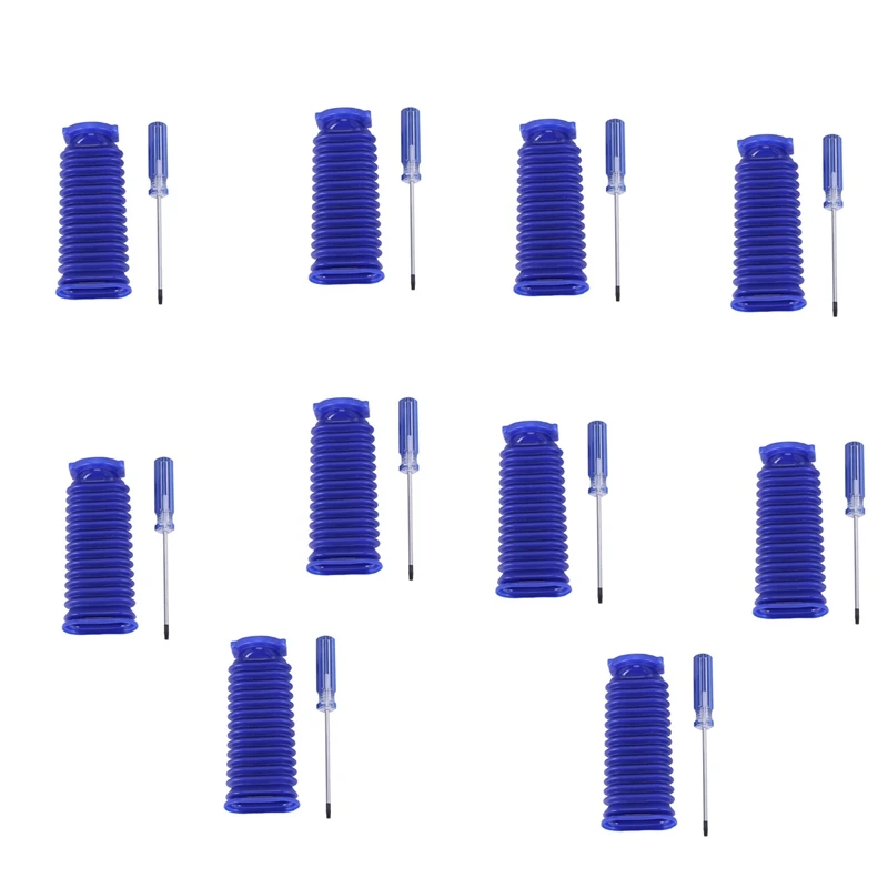 

10X For Dyson V6 V7 V8 V10 V11 Soft Velvet Roller Suction Blue Hose Replacement For Home Cleaning Vacuum Cleaner