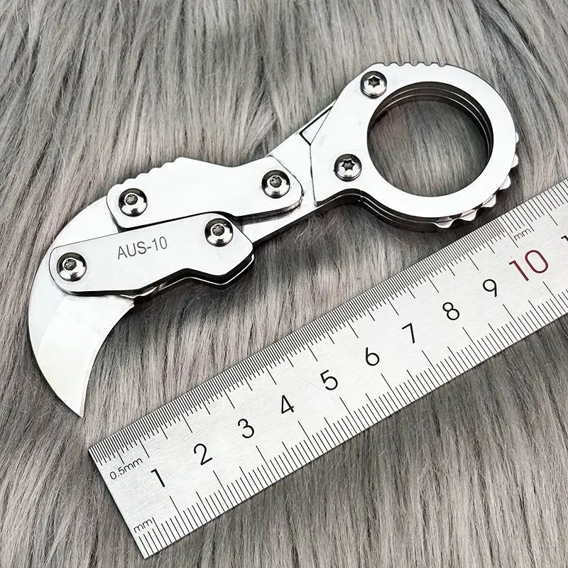 Eagle Beak Full Steel Folding Knife Gadget Ring Knife Multi-functional Outdoor Survival Pocket Gadget