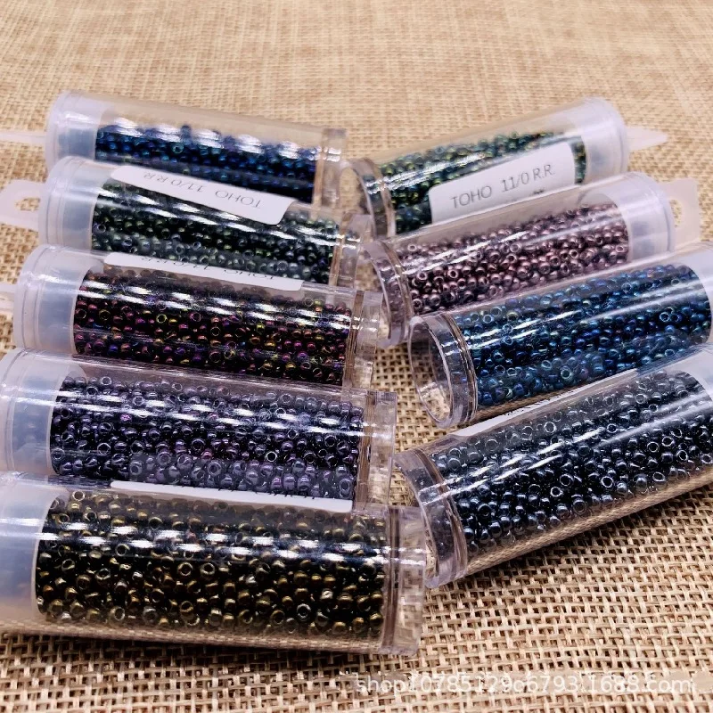 2mm 11/0 100pcs TOHO electroplated metal color reinforced glass rice bead DIY hand beaded bracelet earring material accessories