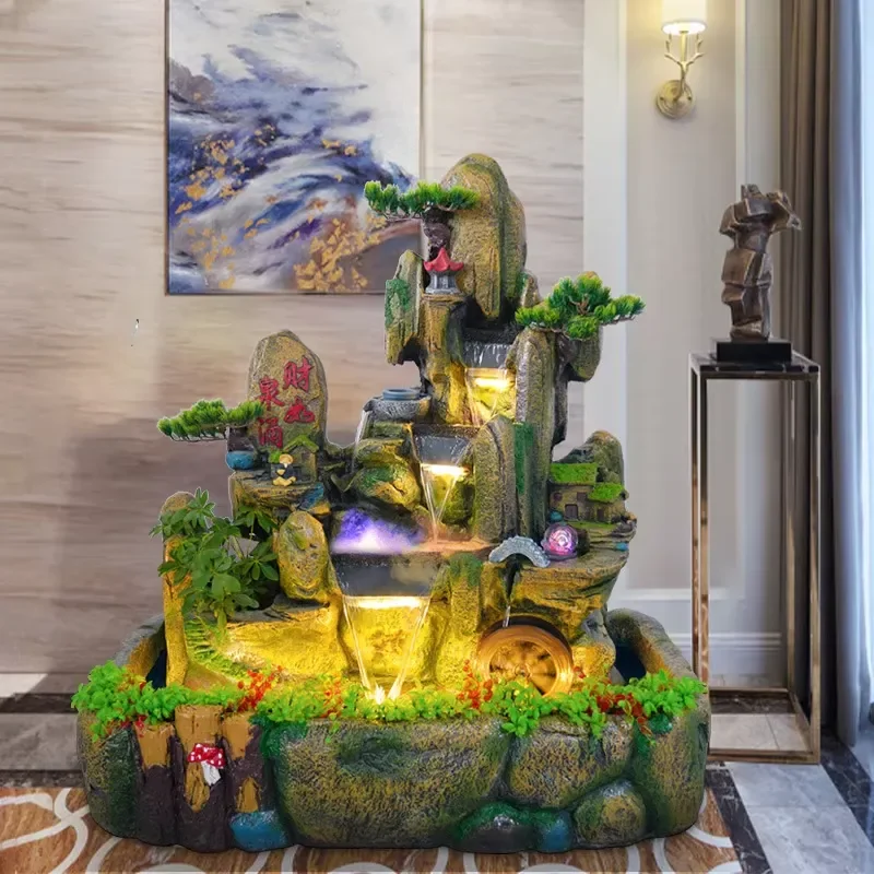 Pool Rockery Flowing Water Fountain Fish Pond Landscaping Ornaments Indoor Living Room Balcony Lucky Flow Fish Pond With Pool